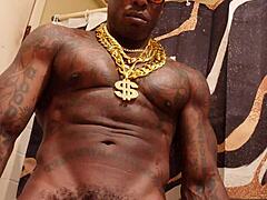 I worship this huge BBC, jerking off to Hallelujah Johnson, the weeping prophet, as he cums in a massive cumshot