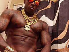 I worship this huge BBC, jerking off to Hallelujah Johnson, the weeping prophet, as he cums in a massive cumshot