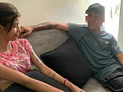 My stepsister trades silence for a wild suck and fuck