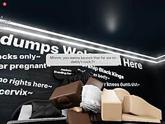 Chica gato de Roblox follada por polla negra grande!