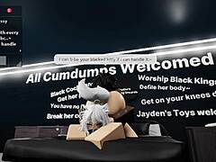 Chica gato de Roblox follada por polla negra grande!