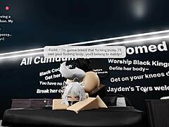 Chica gato de Roblox follada por polla negra grande!