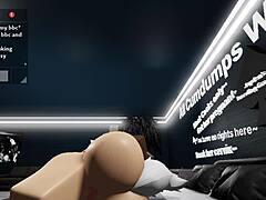 Chica gato de Roblox follada por polla negra grande!