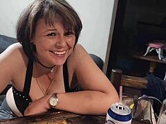 Stepmom Gives Jerk Off Instructions, Guiding Cum onto Her Shaved Pussy