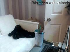 Maxine X oils big boobs and vibes clit in solo clip