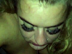 Blonde BBW gives sloppy blowjob to monster BBC!