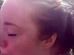 I met this cute blonde teen on tinder for an outdoor blowjob in public pov