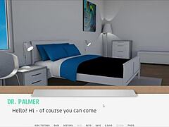 the doctor examines the patient in the hospital