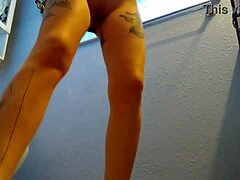 Flexible Blonde With Tattoo Masturbates Big Ass Solo