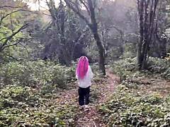 outdoor forest rough sex, spankin teen girl, oops, cummed in mouth... squirted!