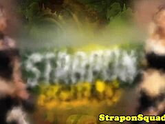 Suspended Sub Slut Takes Strapon Domination in Bondage