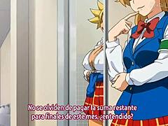 brunette teen schoolgirl getting her pussy fucked by horny students in bathroom 😈