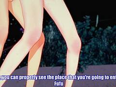 Abby and protagonist-kun reverse roles in detailed shemale pussy play