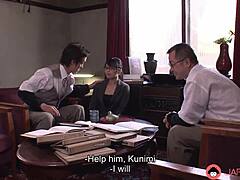 japanese office lady nana kunimi drives me wild sucking cock uncensored at work