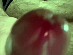 Masturbation Playing with Foreskin Shooting Load