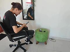 Horny hermanastro gets an epic blowjob before pounding tight Colombian pussy in Spanish porn