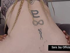 GREAT DICK BOUNCING SARA JAY LOVES RIDING HUGE COCK MAZEE GOD