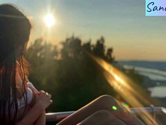 hungarian latina brunette's nipples played in public paradise