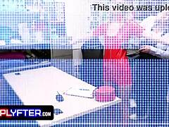 Jenna Starr and Khloe Kingsley get dominated in this shoplyfter scene.