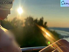 hungarian latina brunette's nipples played in public paradise