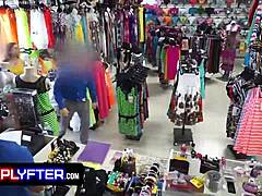 Jenna Starr and Khloe Kingsley get dominated in this shoplyfter scene.