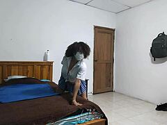 Irresistible Mature Brunette Flashes Sensual Charm in Sexy Skirt