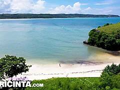 Putri Cinta dances by the poolside, heating up fast