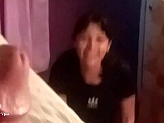 Emotional Brunette Babe Feels Perverted Daddy's Cock in Bed