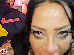 Busty Ashley Cumstar gets fisted and roughly fucked with a vaginal creampie.