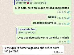 Latina stepmother gets excited through online chat