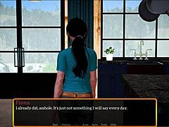 In my new family, the brunette with big tits plays a game that leads to unexpected adventures