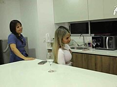 join us for a wild lesbian threesome after the party with my step sister and her friend, Kylei Ellish, Naty Delgado, and Karol Duke, licking wet pussies.