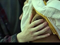 Hot Teen Freezes for Bestie's Squirting Licks!