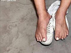 yuri gaucho brazilian bear with foot fetish solo in shower