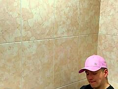 Hot students caught having sex in the school bathroom.