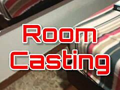 Room casting with perla featuring oral and spanking