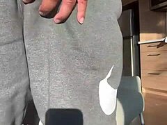 bodybuilder using sex toy for big orgasm