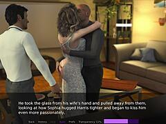 surprise threesome blowjob for the boss in lingerie.