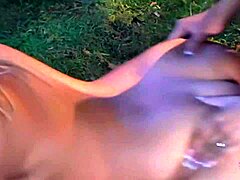 Bold blonde lesbian fingering and strapon banging