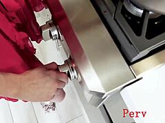 Getting Head from Big Tits Stepmom While Making Eggs Before Fertilizing Her