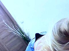 Wanna see this blonde's tight pussy stretched?