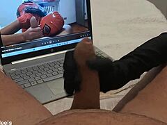 i previewed the milf handjob, she jerked off my big cock until i cummed on her gloves pov