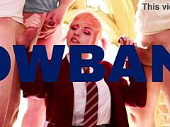 Blonde big ass British teen 18+ nurse swallows cum while treating patient