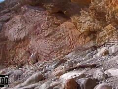 I watch Laura Blume, the big-titted Spanish blonde, get hardcore fucked on the beach.