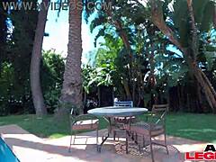 shay sights, the slutty milf, gets creampied outdoors by a huge raw dick