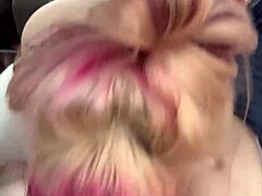 real street hooker goes bareback in car for raw public action