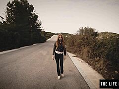 nipple clamps and ball gag lead horny redhead to intense orgasm in solo session