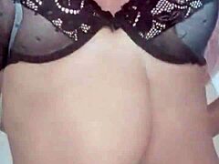 Girlfriend Strips In Lingerie For Horny Friend!