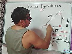 Asian student nerd learns sexual angle in bedroom with teacher 😊