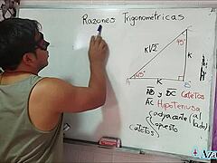 Asian student nerd learns sexual angle in bedroom with teacher 😊